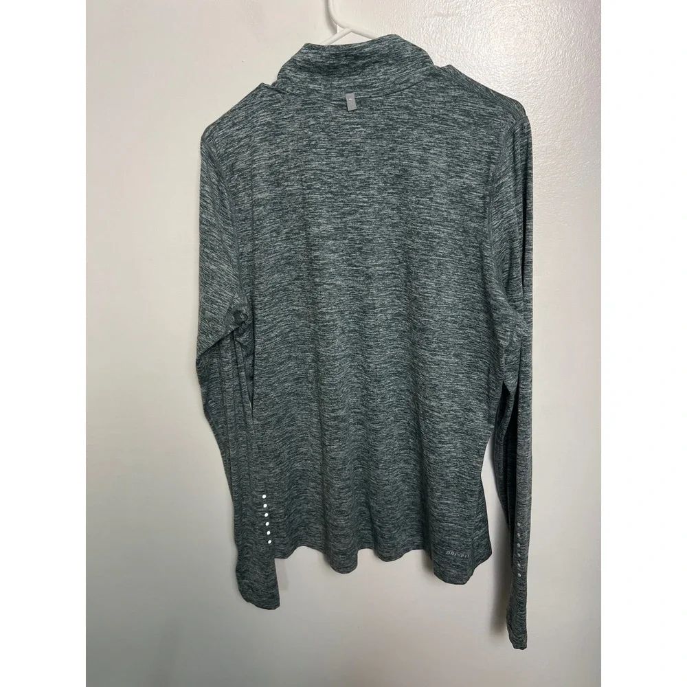 Nike Running Dri-FIT 1/2 Zip Pullover Space Dye Teal Grey Mens L Gorpcore Sporty
